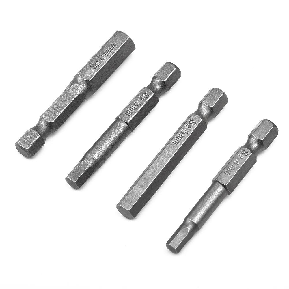 8pcs Hex Key Bits Power Drill Metric Silver 1 4 Magnetic handle