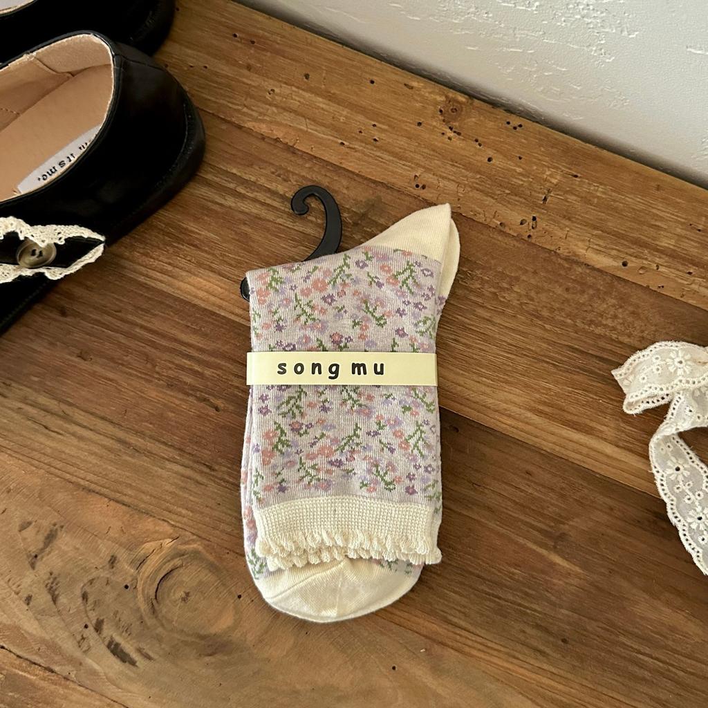 Women's New Autumn and Winter Bow in The Tube Pile Socks