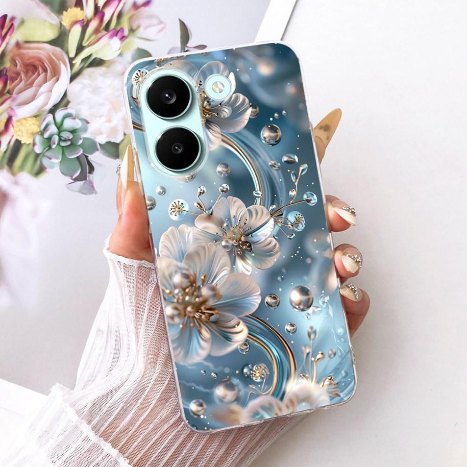 Case For Xiaomi Poco X8 Pro Max Cover Popular Flower Soft Silicone Transparent TPU Bumper For Xiaomi Poco X8 Pro X8ProMax Fundas