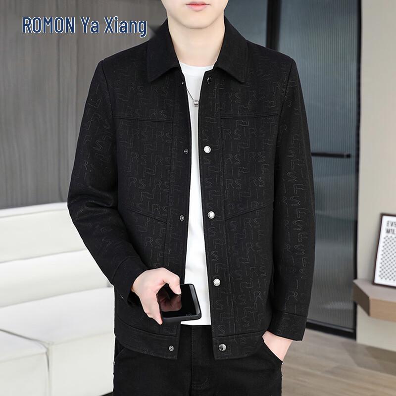 ROMON Men s Casual Lapel Jacket L