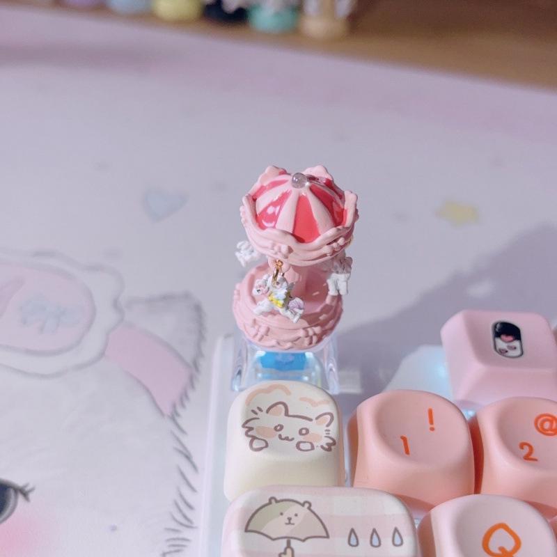 DIY Jewelry Accessories: Rotating Carousel Paint, Dynamic 3D Rotating Keyboard Caps