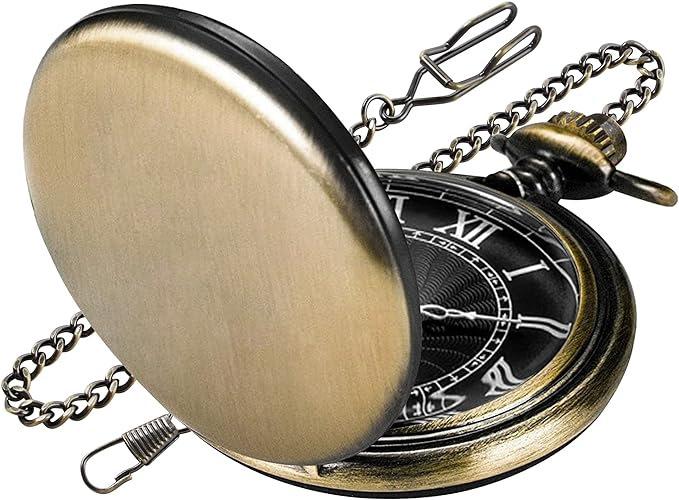 Fashion 37CM Fob Chain Smooth Quartz Pocket Watch Gifts Vintage Roman Dial Pendant Fob Classic Simple Watch Hot Sale