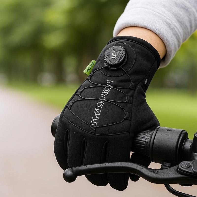 Men's Waterproof Touch Screen Cycling Gloves Winter Windproof Outdoor Motorcycle Ski Bike Warm Gloves for Riding And Scooter