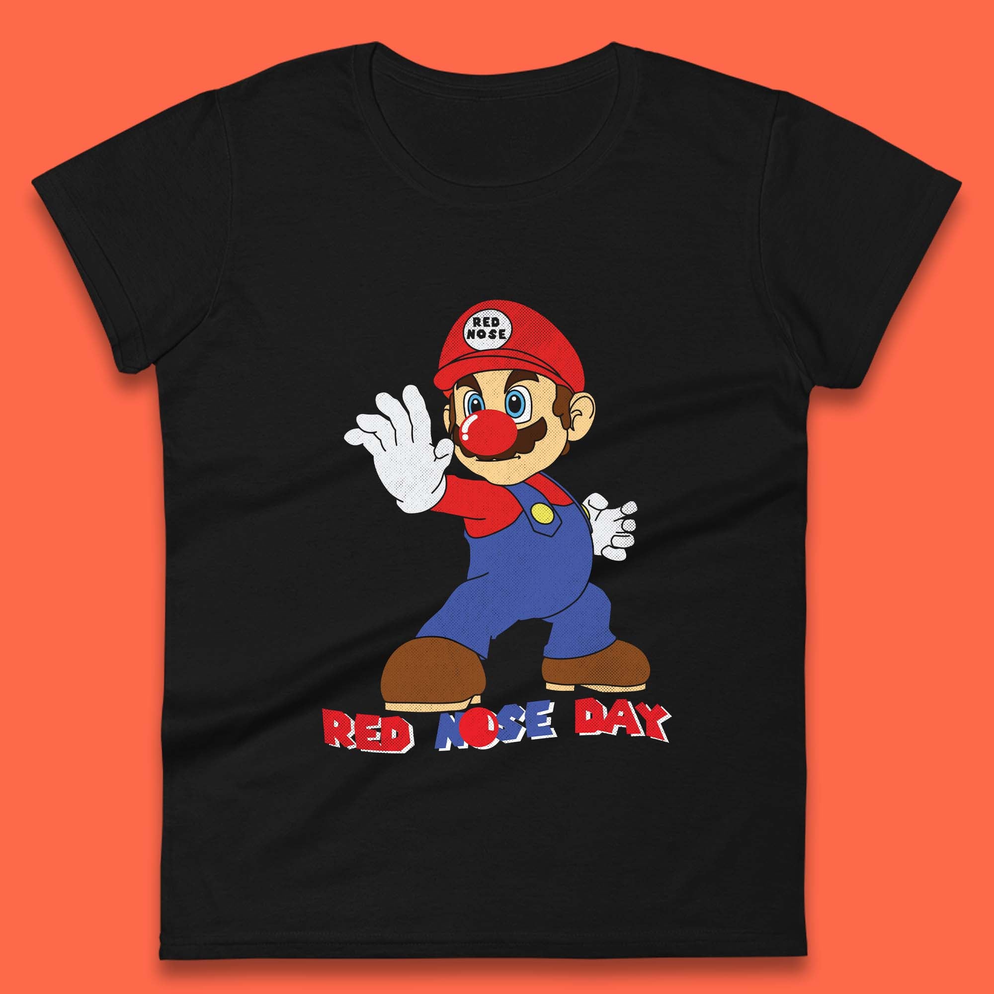 Red Nose Day Super Mario Womens T-Shirt Mens Tops Tees Unisex 4XL