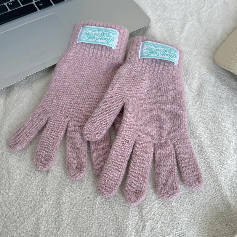 Luochi Touchscreen Winter Knit Wool Gloves for Women