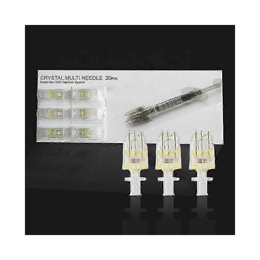 20 UNIDADES Aguja Múltiple de Cristal para Mesoterapia 5 Pines 32G 1.5MM Aguja Múltiple de Cristal 5 Pines 4 Pines 3 Pines 32g 34g 1.0mm 1.25mm 1.5mm Mesoterapia M