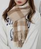 WEGO Unisex Large Checked Solid Perfect for Junior High and Perfect Gift for and and Size F Beige Scarf/Stole, Color, School, High, School, Adults,