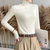 Dolcevita tinta unita fondo top donna autunno inverno sottile semplice manica lunga t-shirt donna casual tees donna