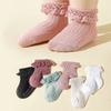 6Pairs/Set Newborn Anti Slip Socks Baby Girls Cotton Walking Socks Spring Autumn Kids Floor Sock Lolita Lace Princess Socks 0-6Y