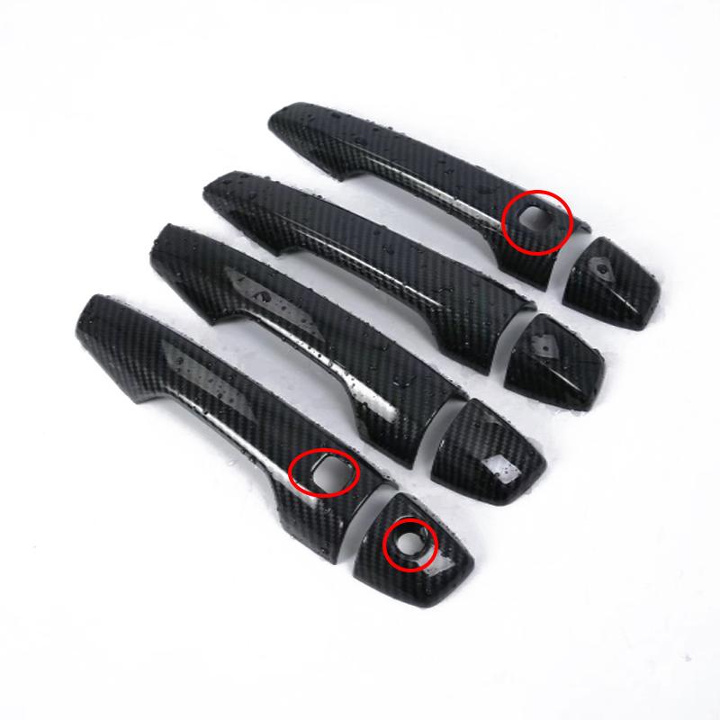 For Mitsubishi Outlander   Auto Styling Accessories ABS Carbon Fiber Chrome  Exterior Side Door Handle Bowl Cover Trim