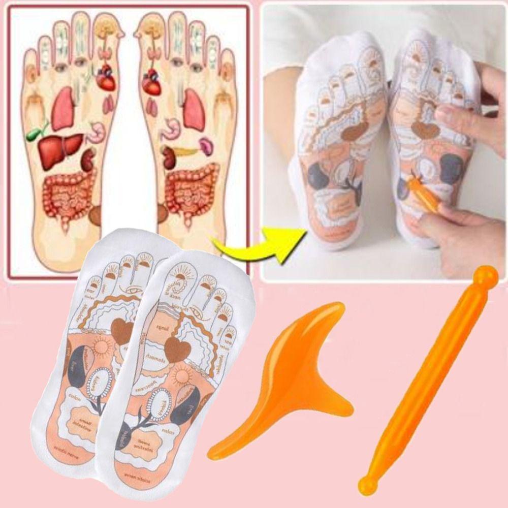 Acupoint Triangle Massager Reflexology Socks Massage Stick Acupuncture Reflexology Socks