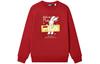 Men's FILA CNY X Buer Rabbit Sweatshirts Unisex Red Crew Neck Moderate Regular