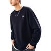 Anta Comfortable Casual Round Neck Pullover Simple Loose Sweatshirt Unisex Sweatshirt Basic-Black 972448712-6