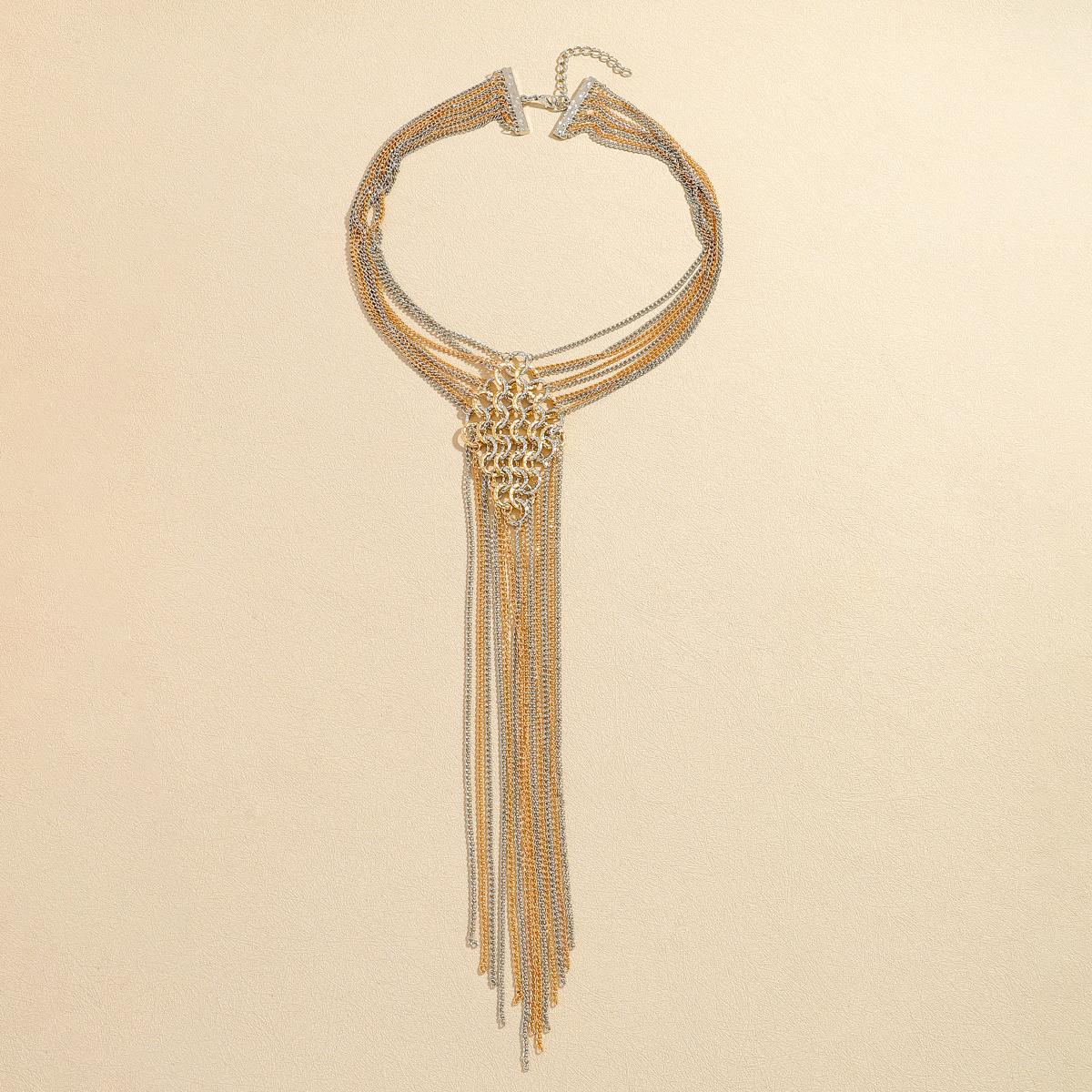 

Vedawas Exaggeration New Arrival Vintage Metal Long Tassel Necklace for Women Fashion Geometric High Quality Jewelry Gift