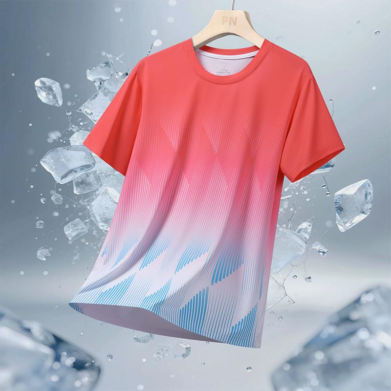 Quick-drying Short-sleeved Sports And Fitness T-shirt 2XL красный 1370₽