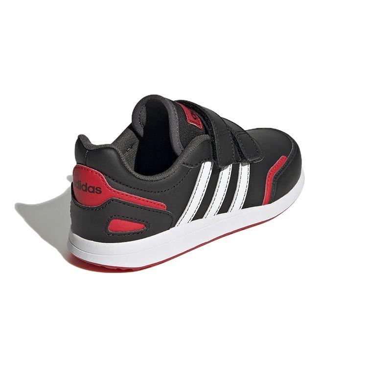 Adidas Neo Vs Switch 3 Synthetic Leather Comfortable Non-Slip Wear-Resistant Low-Top Kids Skate Shoes Kids Skate Shoes Black Red GZ1951