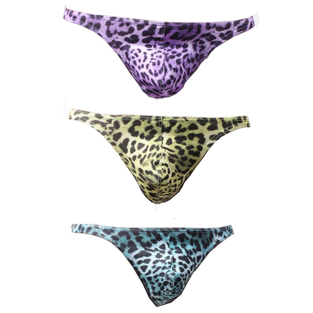 Bikini Bikini Briefs Underwear Shorts Bikini Sexy Underwear Sexy Underwear Leopard Print Animal Low Rise Men's Men's Men's Men's T-back T-back Men's