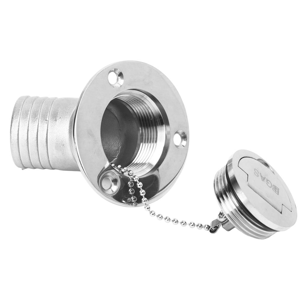 Boat Deck Filler 45 Degrees  316 Stainless Steel 38mm Flip Fill Cover with Keyless Cap for Marine Yacht