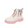 Stivali con Zip Laterale da Bambina Stivali per Bambini Ragazzi Platform Primavera Autunno Casual Stivali da Ragazza