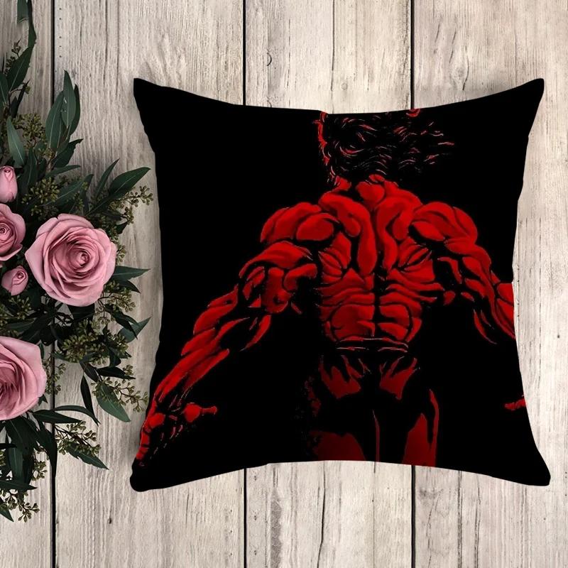 Kissen Baki Hanma Dekorative Kissenhülle Dekor Kissenbezüge für Kissen x Kissenbezüge Autodekoration Kissenbezüge Sofa