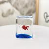 Creative Mini Glass Fish Tank Cute Transparent Aquarium Decoration Vibrant Colors Cartoon Animal Shape Mini Pocket Fish Statue