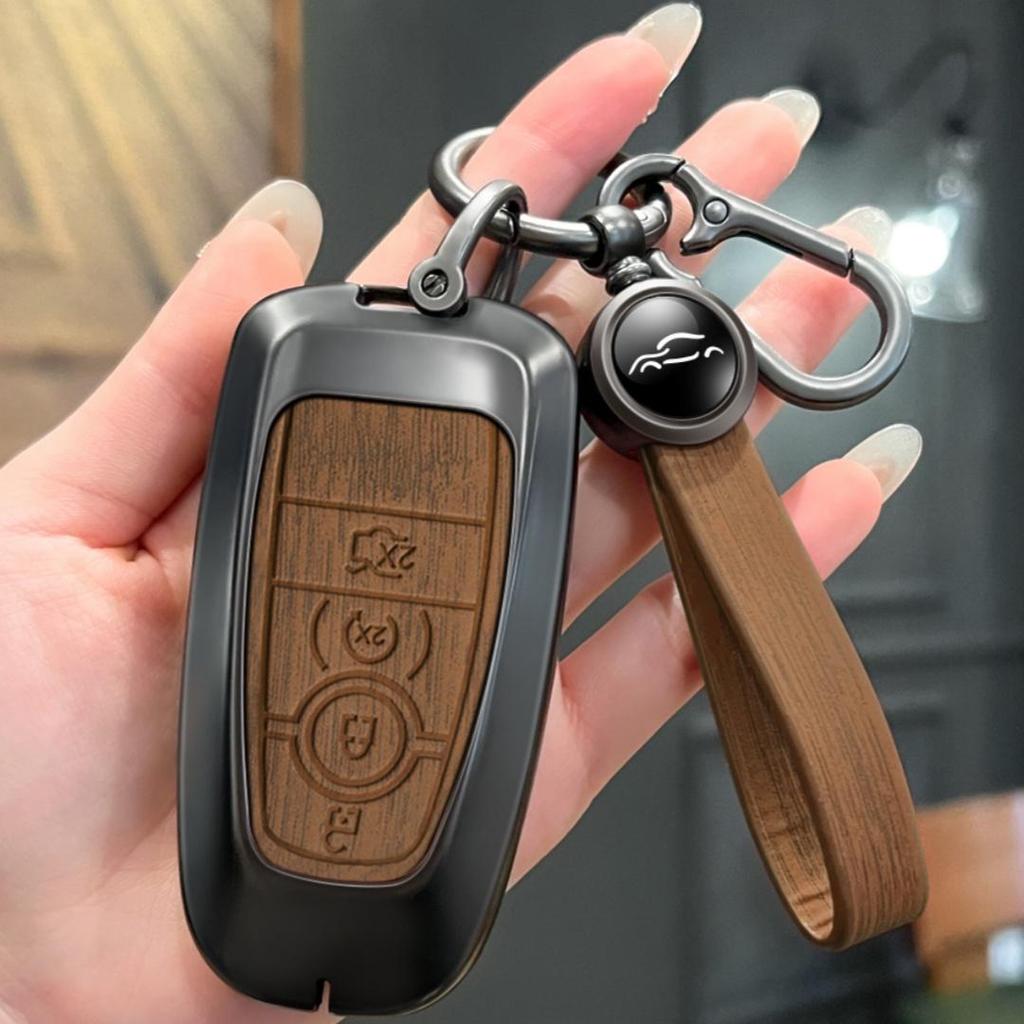 4 Buttons Car Remote Key Case Cover Shell Fob For Ford Edge Fusion Mustang Explorer F150 F250 F350 Ecosport Protector Holder Keyless