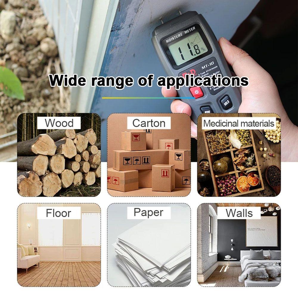 0~99.9% Tree Density Wood Moisture Meter Timber Damp Detector Wood Humidity Tester Hygrometer