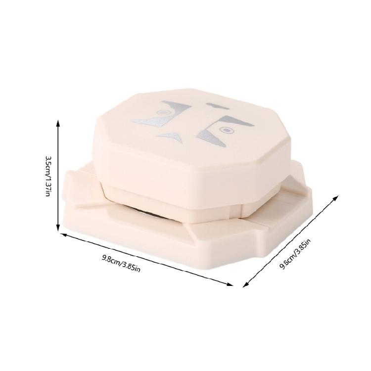 4 in 1 Multipurpose Efficient Punching Ergonomic ABS Hole Punch Scrapbooking Edge Decorator for Travel Compacts Size