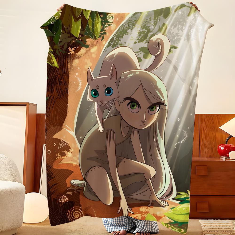 Animation T-The Secret Of K-Kells Throw Flannel Throw Blanket, Lightweight Cozy, Durable Washable Cute Cool