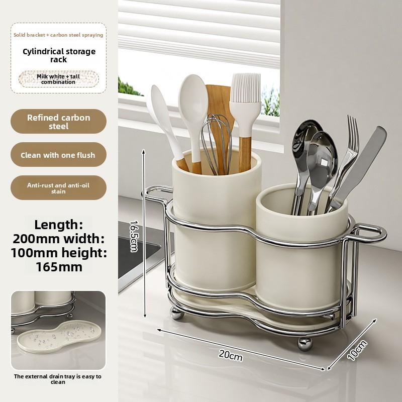 

Подставка-органайзер для кухонных принадлежностей, многофункциональная сушилка для палочек для еды, ложек, ножей