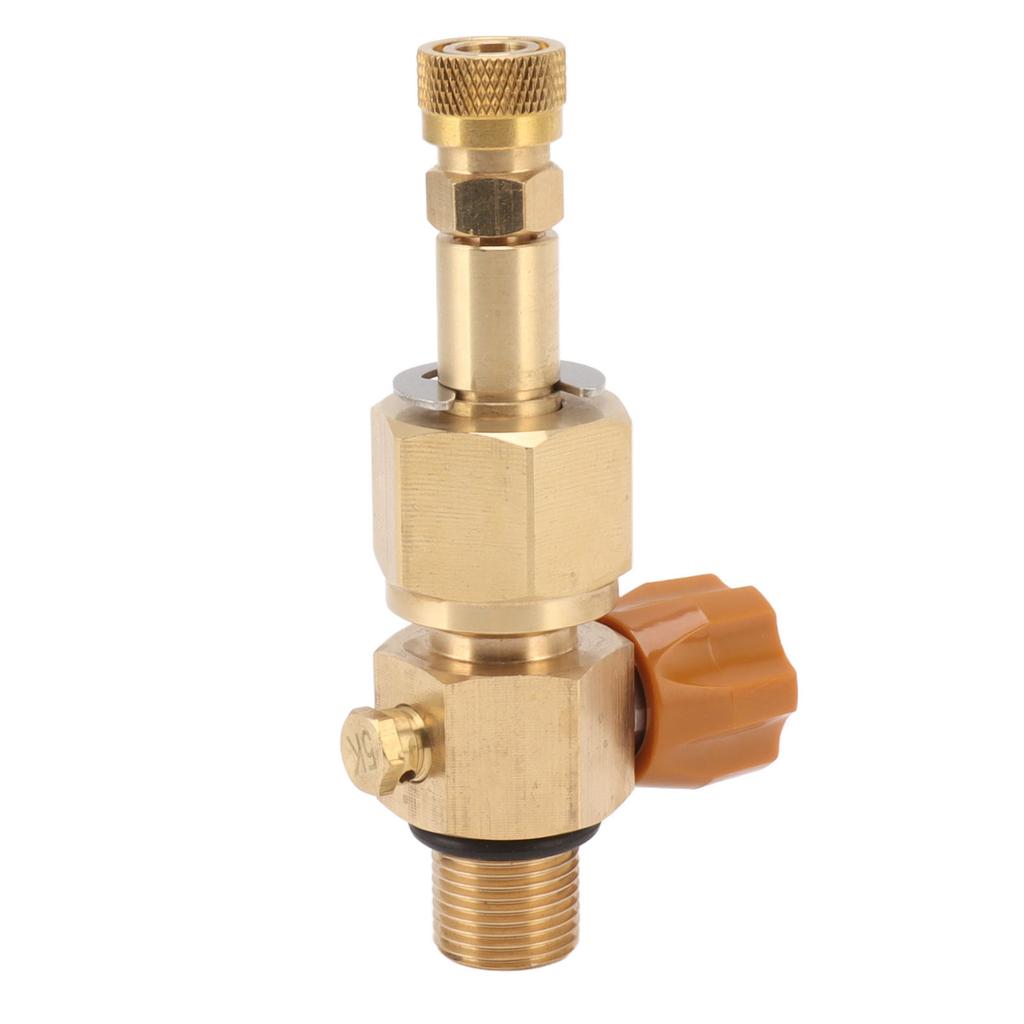 Brass 5000Psi M18x1.5 High Pressure Switch Valve with Gold 8mm Female Connector for CO2 Inflatable