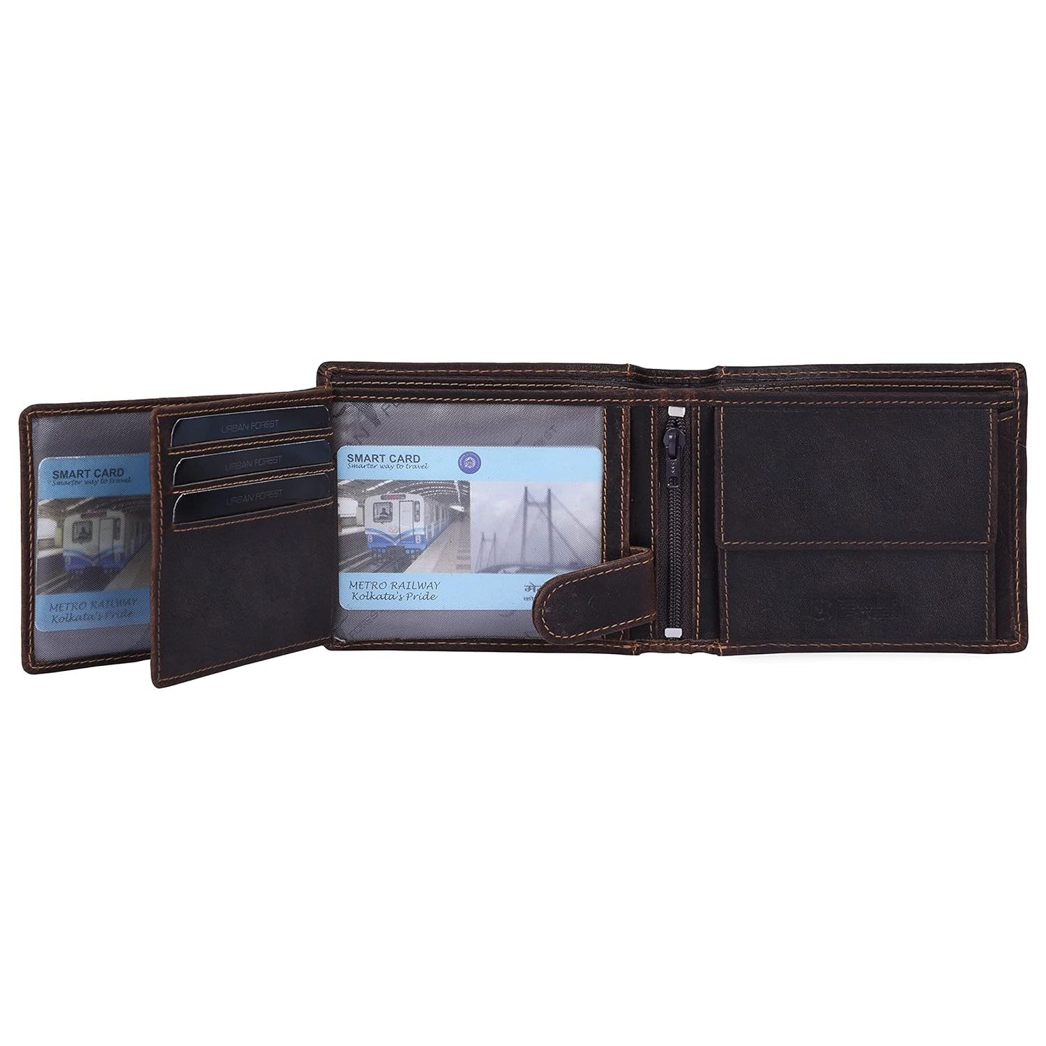 Мужской кожаный кошелек Oliver Vintage коричневого цвета — фото 4