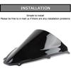 Windshield, PSLER Windscreen Double Bubble for GSXR600 750 K6 2006-2007, Black