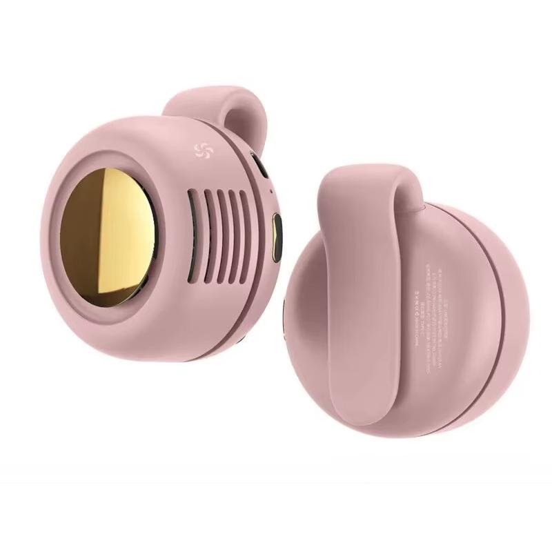 Portable Fan Mini Handheld Rechargeable Bladeless Electric Fan Clip Waist Fan Suitable for Outdoor Ventilation Desktop Small Fan