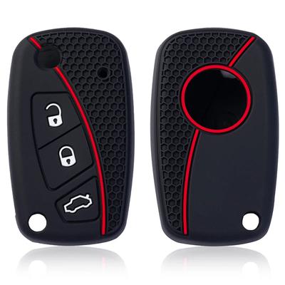 Silicone Key Cover Fob Case For Fiat Panda Idea Stilo Ducato Bravo 500 Doblo Grande Punto Bravo Minibus Linea 3 Button Remote