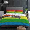 Rainbow Color Wood Grain Duvet Cover With Pillow Case Custom 3pcs Bedding Set Quilt Cover Double Bed Home Textile