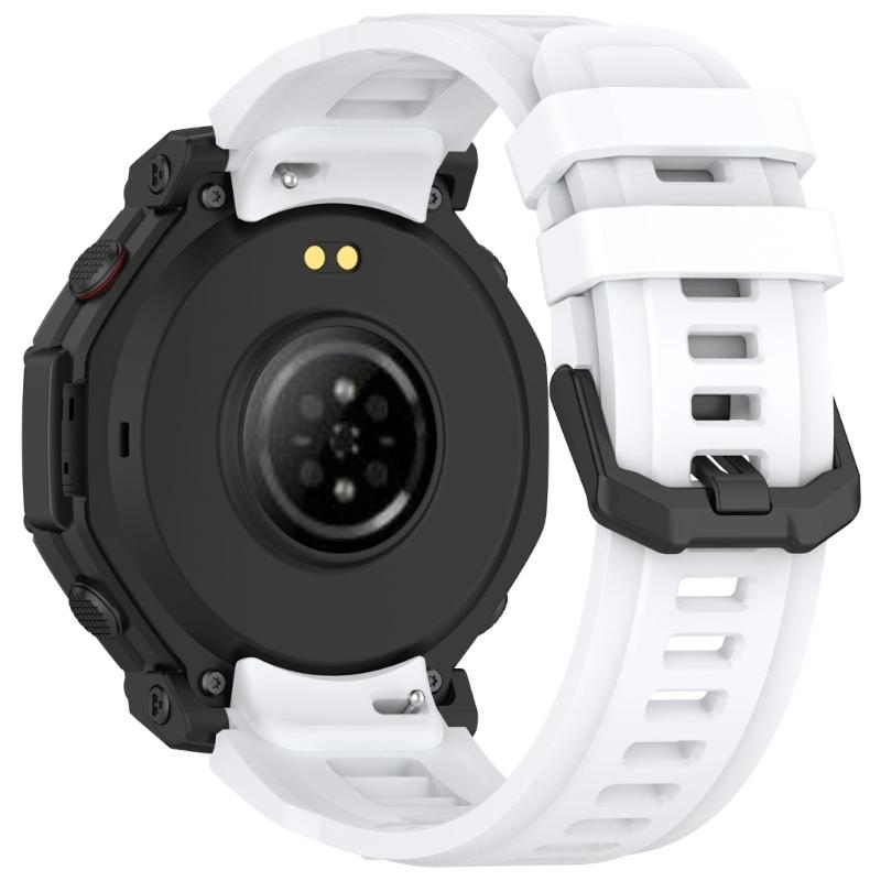 Sweatproof Sport Silicone Straps Multiple Hole Adjustable Universal Fit Flexible Soft Silicone Watch Band for Smartwatches