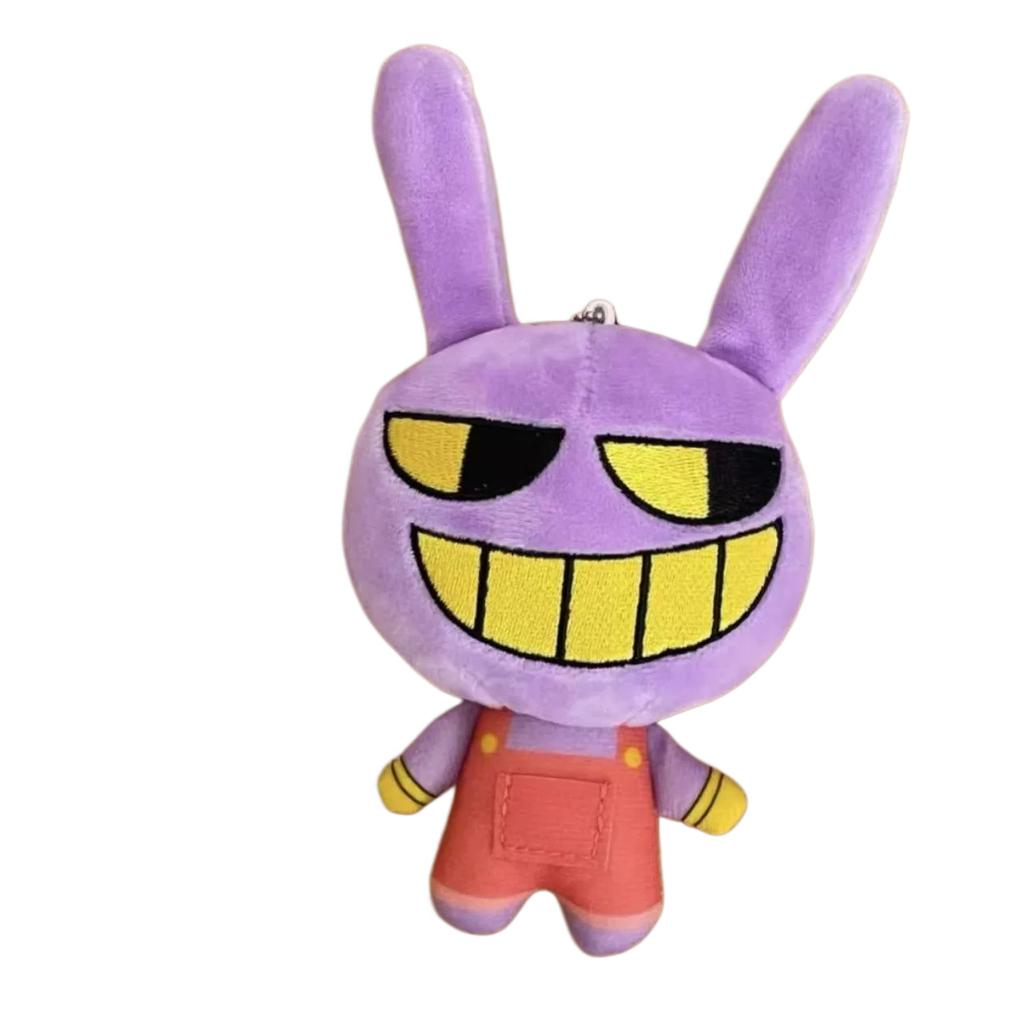 Kawaii The Amazing Digital Circus Plush Keychain Set 3pcs Pomni Jax Caine Soft Mini Dolls For Fans Bag Charm And Birthday Gift