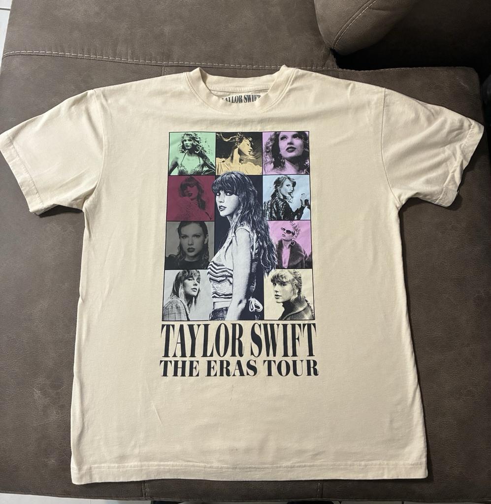 Taylor Swift The Eras Tour T-Shirt Medium Cream Beige Official Merch