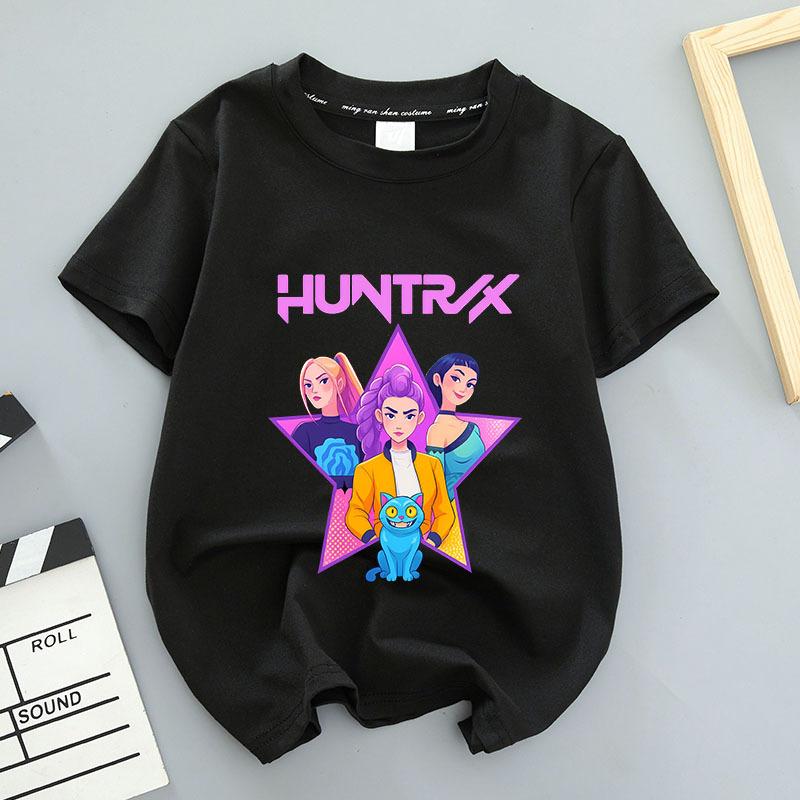 Witch Hunter Series Unisex High-quality Comfortable Breathable Loose Black Pure Cotton Printed T-shirt