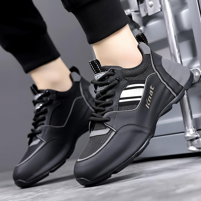 Fashion Men Luxury Sneakers Sports Shoes Genuine Leather Cowhide Chunky Casual Comfortable Breathable Trend Designed Personality Shoes