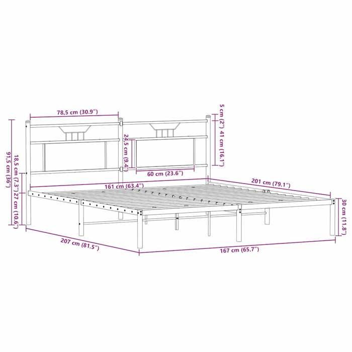 VidaXL Bed Frames Without Mattress Sonoma Oak 160x200 Cm 4106795