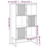 VidaXL Buffet haut noir 70x35x125 cm bois d'ingénierie, buffet, meuble de rangement, placard, armoire, meuble de salon, 352137