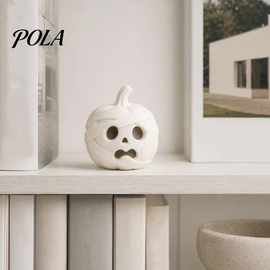 Modern 3D Printed Home Decor Mummy Pumpkin Skull Figurine for Halloween Decorations, Detailed Figures with Funny Expressions Office Desk Ornament,