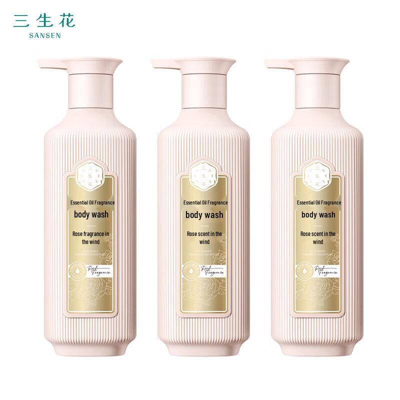 

Three Flowers Rose Scented Essential Oil Shower Gel
