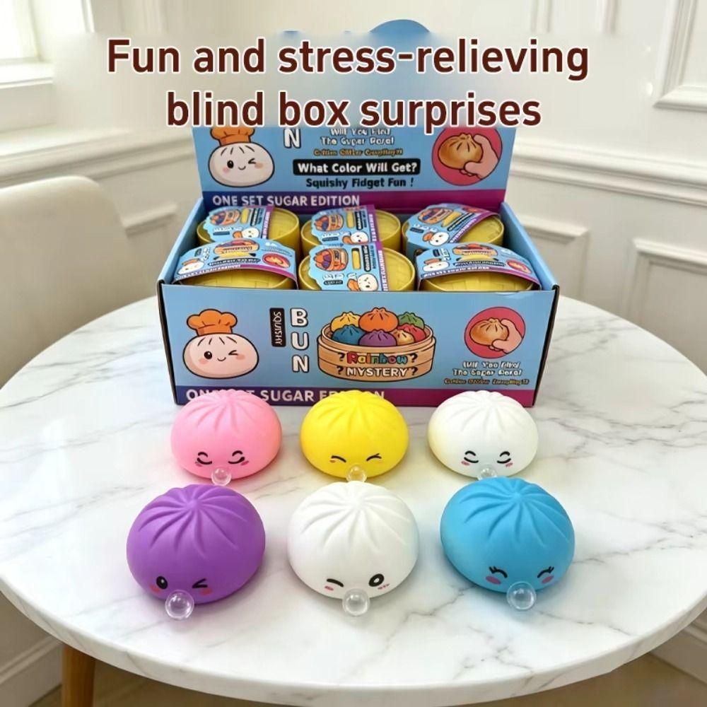 Slow Rebound Spit Bubble Dumpling Colorful Sensory Fidget Ball Boys Girls Squishy Toys Kid Adults