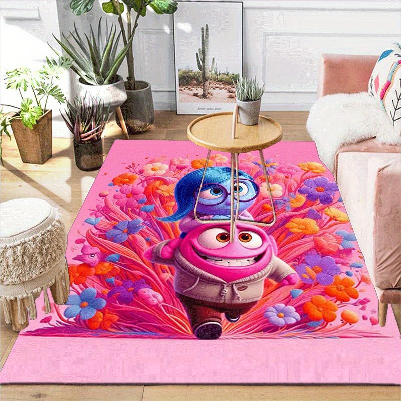 1pc Inside Out Pattern Area Rug Soft Flannel Floor Mat for Living Room,Office,Bedroom and Carpet