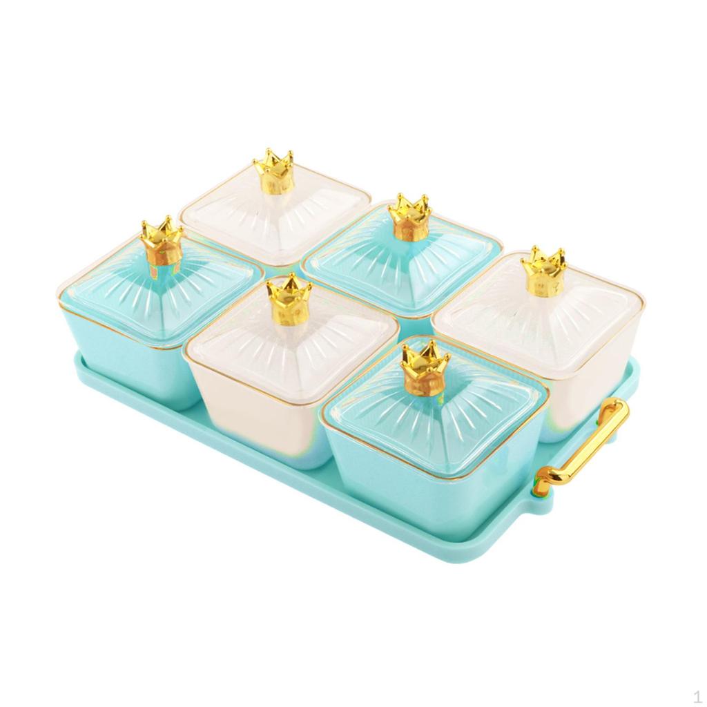Appetizer Plate Nut and Candy Serving Tray Nuts with Compartment Divided Fruit Platter for