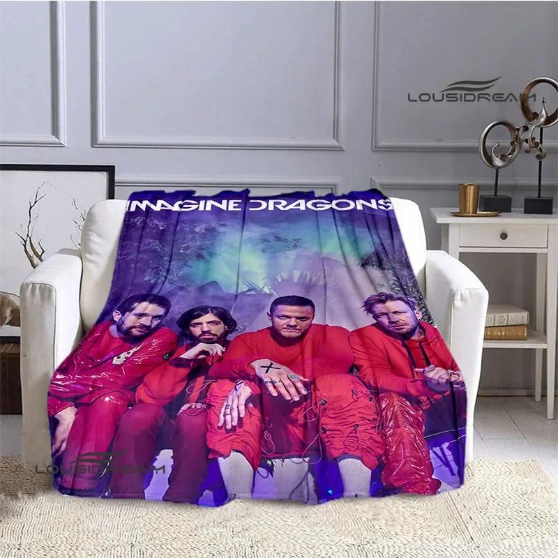 Rock Band Imagine Dragons Printed blanket flannel warm blankets bed linings Soft and comfortable blanket birthday gift