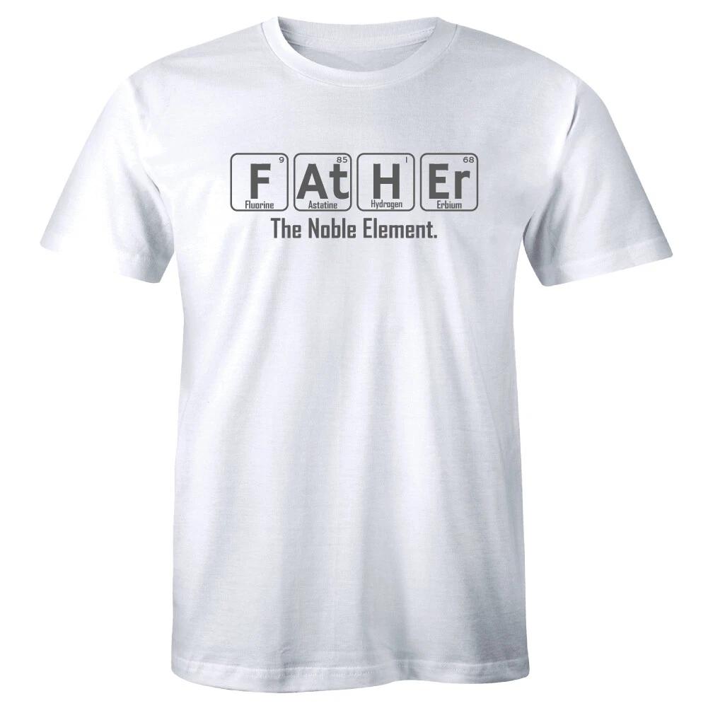 

Father The Noble Element Funny Science T-Shirt for Men Periodic Table Tee Shirt XL